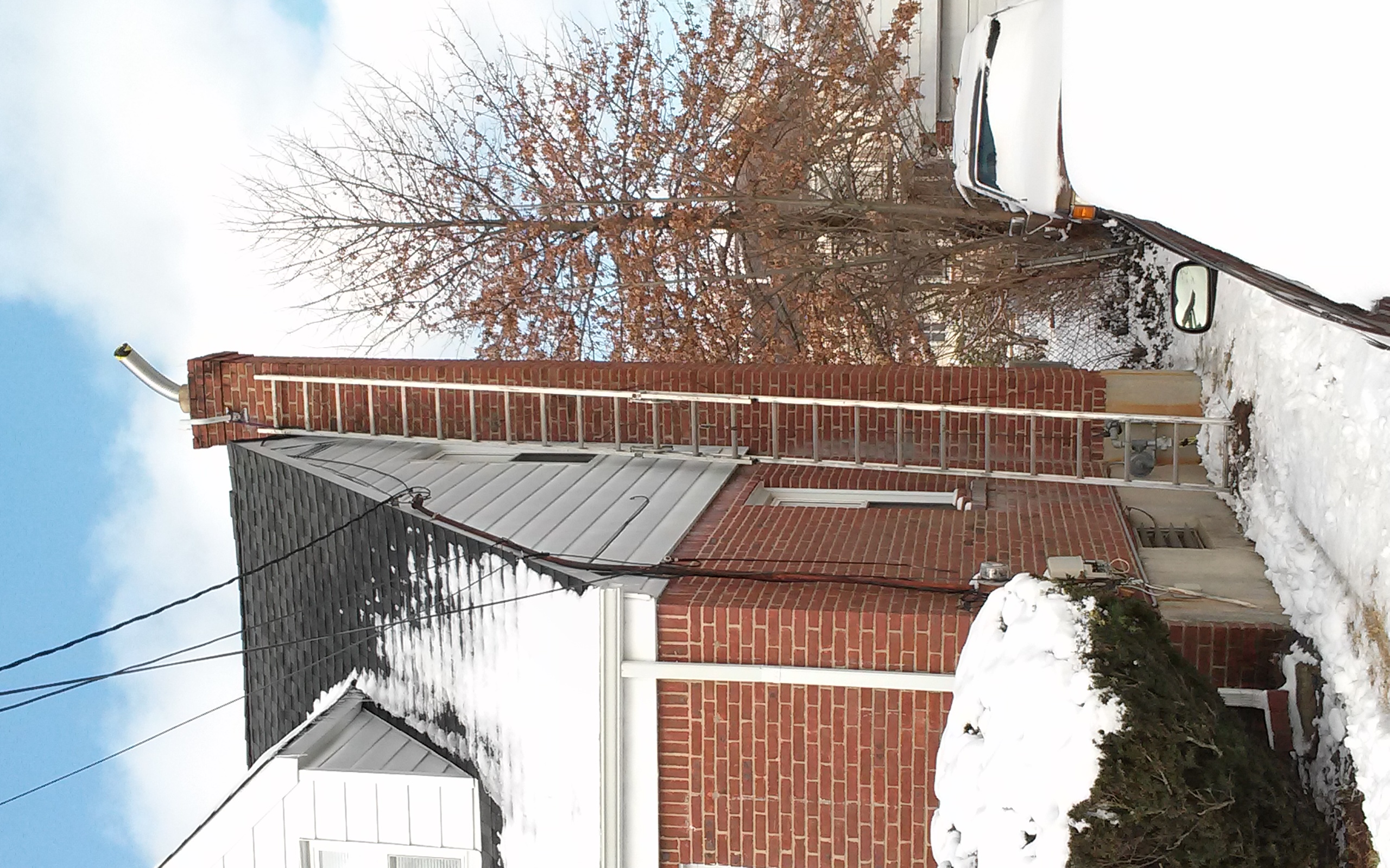 Stainless steel chimney liner installation in Westbury, NY